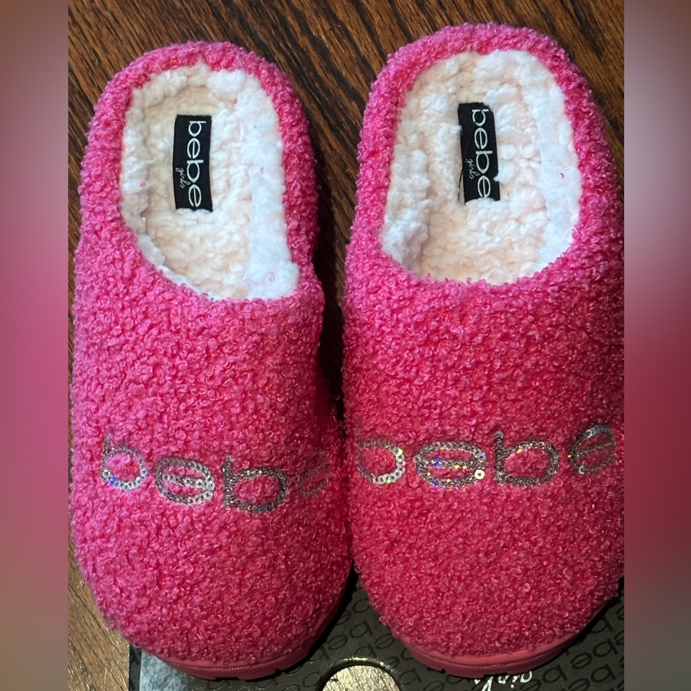 bebe Pink Kids Slippers